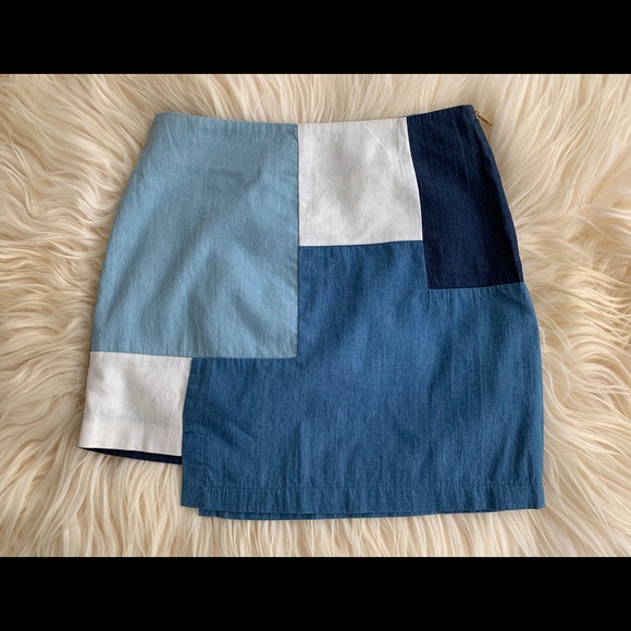 Line & Dot Patchwork Mini Skirt Xs - Picture 4 of 6